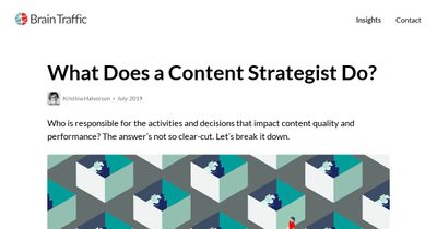 Screenshot of What does a Content Strategist Do?