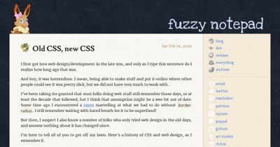 Screenshot of Old CSS, new CSS