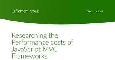 Screenshot of Researching the Performance costs of JavaScript MVC Frameworks